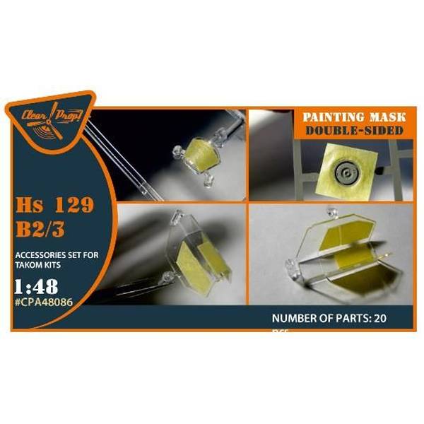 【3月予約】クリアープロップ！ 1/48 Hs129B-2/3 両面塗装マスクシール (タコム用) 模型用グッズ CPUA48086