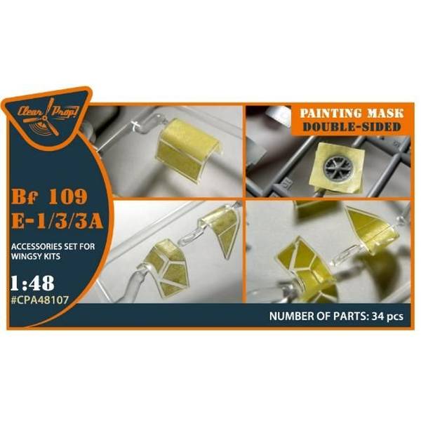 【3月予約】クリアープロップ！ 1/48 Bf109E-1/3/3a 両面塗装マスクシール (ウィングジーキット用) 模型用グッズ CPUA48107