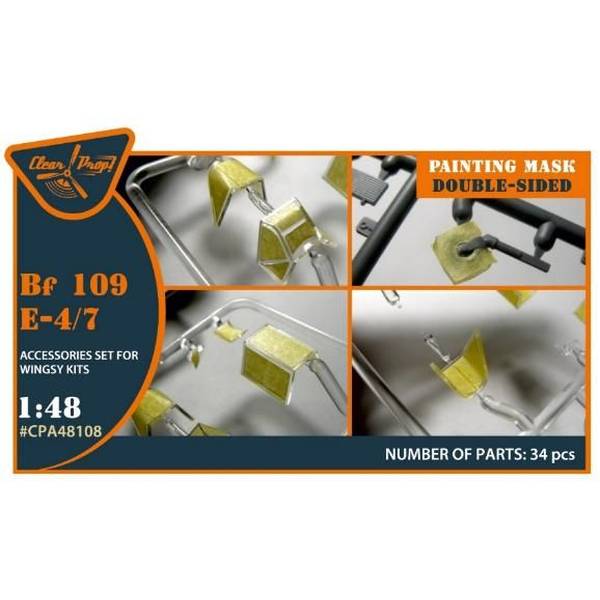 【3月予約】クリアープロップ！ 1/48 Bf109E-4/7 両面塗装マスクシール (ウィングジーキット用) 模型用グッズ CPUA48108
