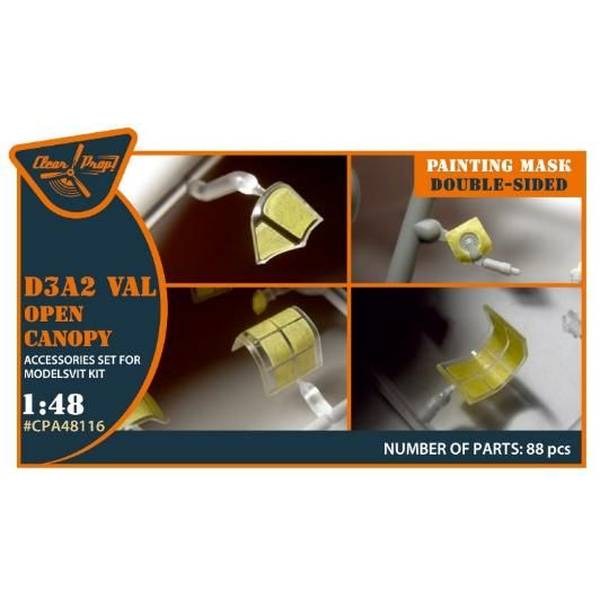 【3月予約】クリアープロップ！ 1/48 九九艦爆二二型 両面塗装マスクシール (キャノピー開状態) (ウィングジーキット用) 模型用グッズ CPUA48116