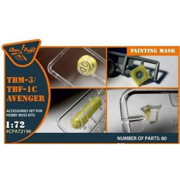 【3月予約】クリアープロップ！ 1/72 TBM-3/TBF-1C アベンジャー 塗装マスクシール (ホビーボス用) 模型用グッズ CPUA72196