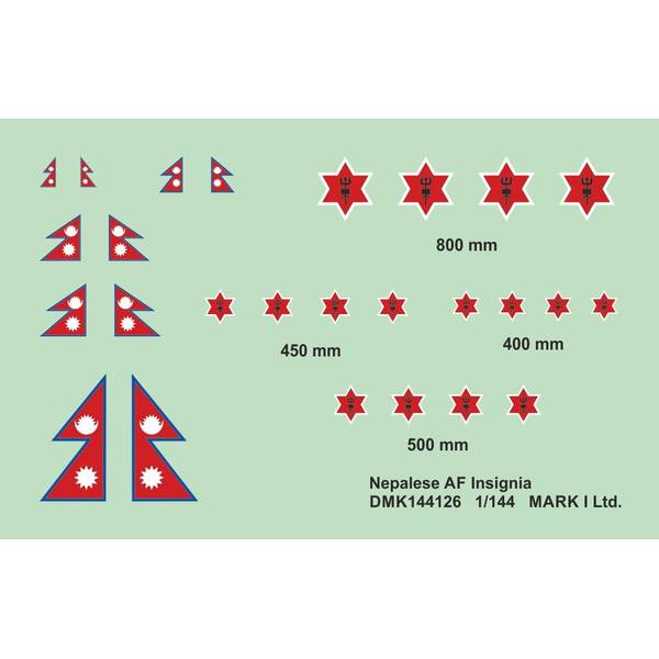 【3月予約】マーク1 1/144 ネパール空軍 国籍マークデカール 模型用グッズ MKMDMK144126
