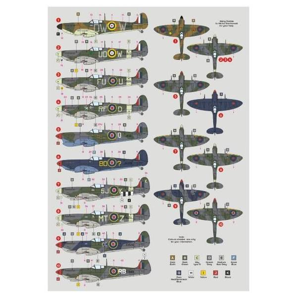 【3月予約】DKデカールズ 1/72 スピットファイア エーセス パート1 デカール 模型用グッズ DKD72126