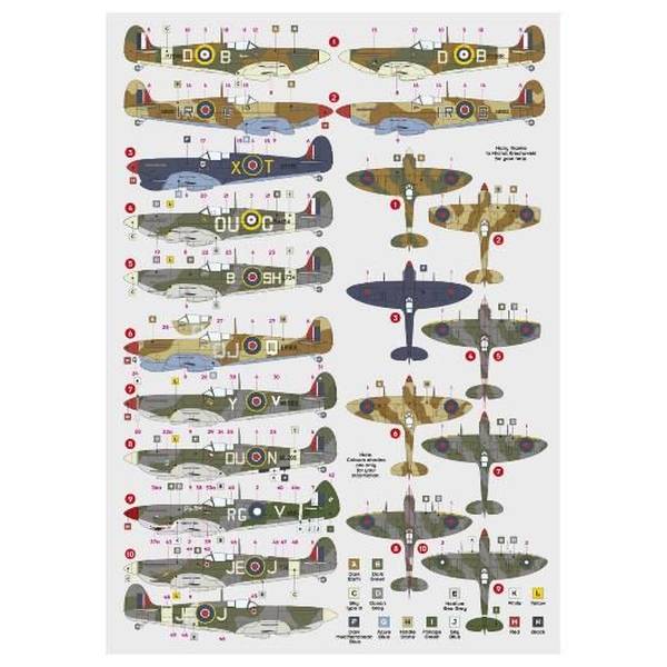 【3月予約】DKデカールズ 1/72 スピットファイア エーセス パート5 デカール 模型用グッズ DKD72130