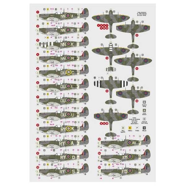 【3月予約】DKデカールズ 1/72 スピットファイア Mk.V 在英チェコスロバキア飛行隊 デカール 模型用グッズ DKD72159