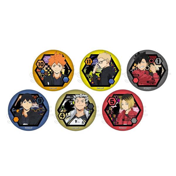 【5月予約】ハイキュー!! 切り絵シリーズ 和紙缶バッジvol.2 6個入BOX キャラグッズ 4571653532423