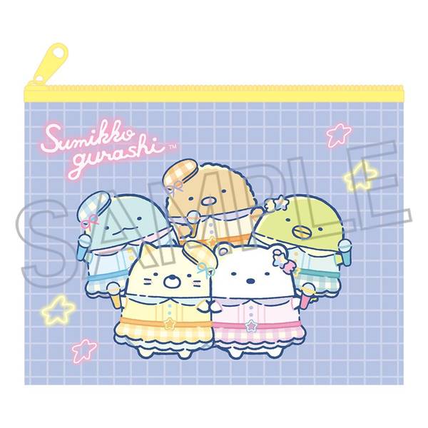 すみっコぐらし ビニールポーチ みんな(グリーン