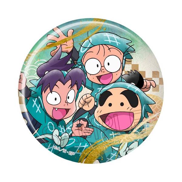 【8月予約】忍たま乱太郎 箔押し缶バッジ 乱太郎&きり丸&しんべヱ キャラグッズ 4571653543795