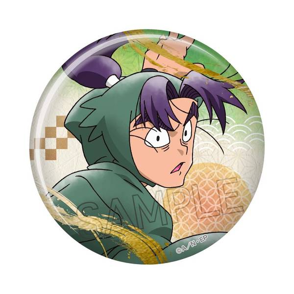 【8月予約】忍たま乱太郎 箔押し缶バッジ 潮江文次郎 キャラグッズ 4571653543818