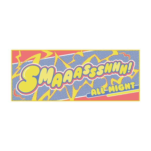 僕のヒーローアカデミア 10周年記念 擬音フェイスタオル オールマイト
