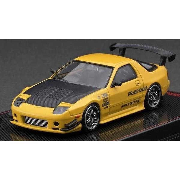 イグニッションモデル 1/64 マツダ RX-7 FC3S RE雨宮 イエロー 完成品ミニカー IG2494【在庫品】