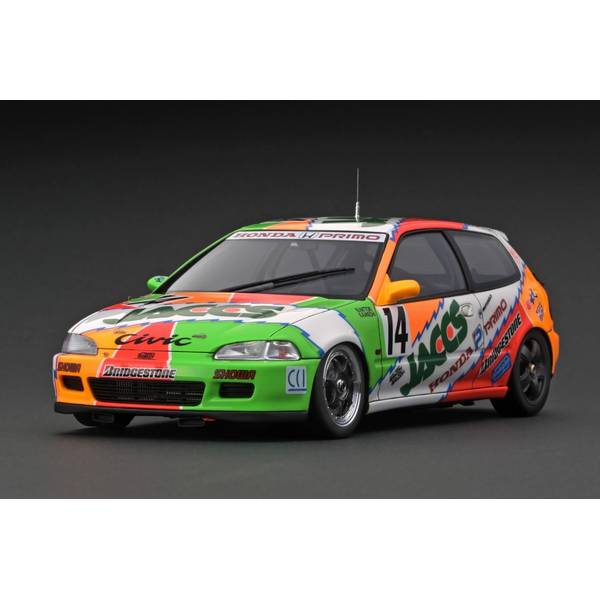 イグニッションモデル 1/18 ホンダ シビック No.14 JACCS 1993 JTC 服部尚貴/金石勝智 完成品ミニカー IG3050