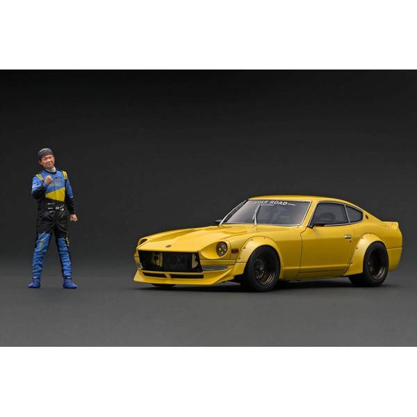 イグニッションモデル 1/18 ニッサン フェアレディZ S30 STAR ROAD イエローメタリック With Mr. Inoue 完成品ミニカー IG3109