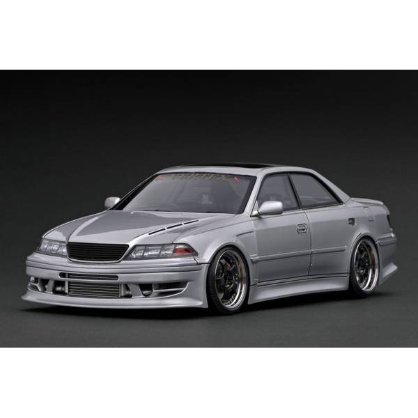 イグニッションモデル 1/18 トヨタ VERTEX JZX100 マークII シルバーホワイト 完成品ミニカー IG3578
