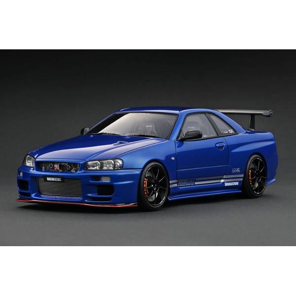 イグニッションモデル 1/18 ニッサン TOP SECRET 34GT-R BNR34 ブルーメタリック 完成品ミニカー IG3641