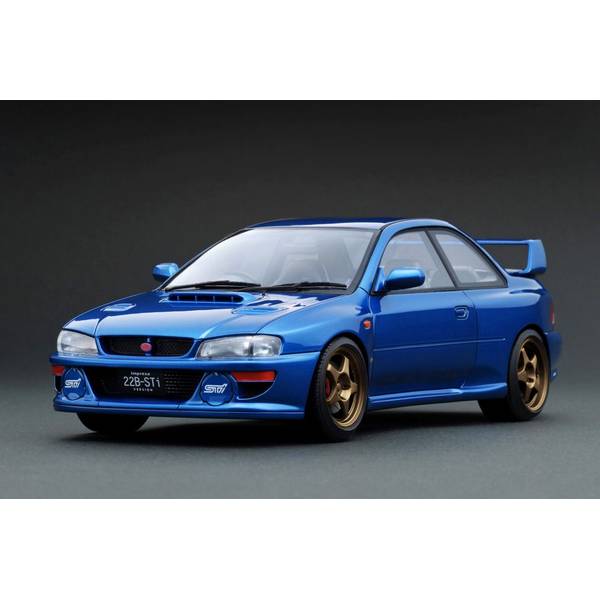 イグニッションモデル 1/18 スバル インプレッサ 22B-STiバージョン GC8改 ブルー 完成品ミニカー IG3668