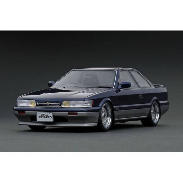 イグニッションモデル 1/18 ニッサン レパード アルティマ V30 TWINCAM TURBO F31 ダークブルー/シルバー 完成品ミニカー IG3817