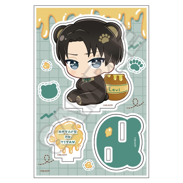 「進撃の巨人」 ぬいぴ～すふれんず はらぺこくま アクリルスタンドJr. リヴァイ (再販品)