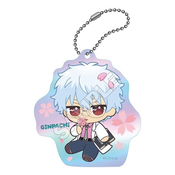 【5月予約】3年Z組銀八先生 ぬいぴ～すふれんず オーロラアクリルキーチェーン 坂田銀八 キャラグッズ 4573618352763