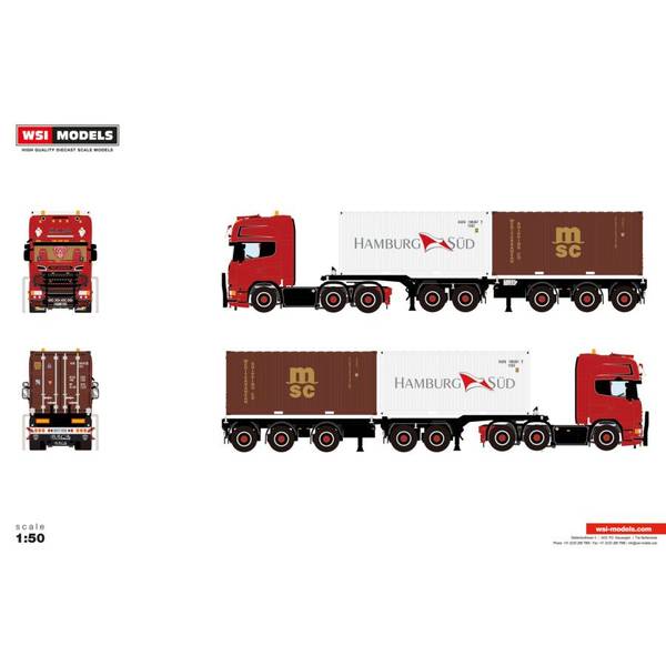 5月予約】WSIModels 1/50 スカニア R6 トップライン 6x2 ツイン