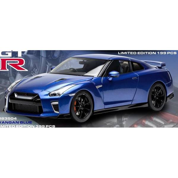MOTORHELIX 1/18 ニッサン GT-R R35 Track Edition Engineered By NISMO 2020 ワンガンブルー 完成品ミニカー M83504