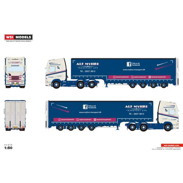 8月予約】WSIModels 1/50 スカニア R ハイライン CR20H 6X2 TAG AXLE