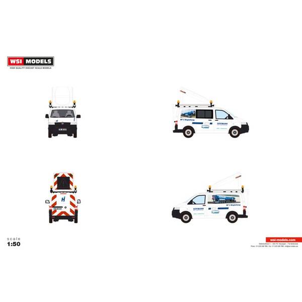 【5月予約】WSIModels 1/50 フォルクスワーゲン トランスポーター BF3 随伴車両 Hofmann 完成品ミニカー 01-5249