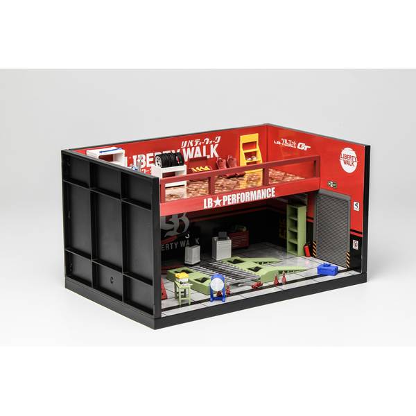 2月予約】MOTORHELIX 1/64 リバティーウォーク LB Theme Garage レッド