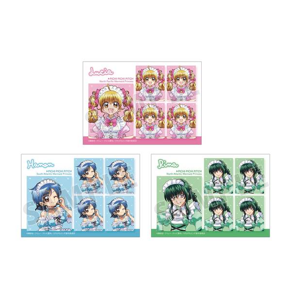 【10月予約】アニメ「ぴちぴちピッチ」描き下ろし メイドver. プリントシール風ブロマイド3枚セット キャラグッズ 4573641998310
