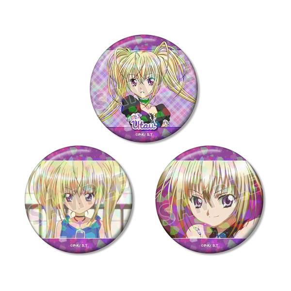 【10月予約】TVアニメ『しゅごキャラ！』ほしな 歌唄 ホログラム缶バッジ3個セット キャラグッズ 4573643020293