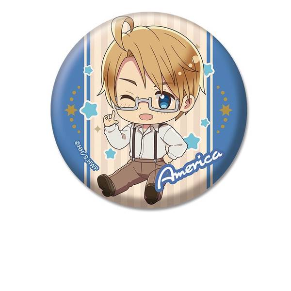 【8月予約】ヘタリア World★Stars ぺたん娘缶バッジ アメリカ キャラグッズ 4573661601092