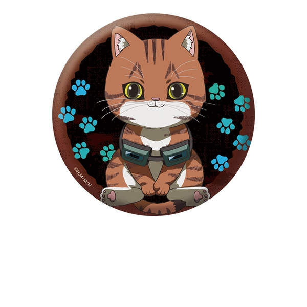 ニャイト・オブ・ザ・リビングキャット ぺたん娘缶バッジ タニシ