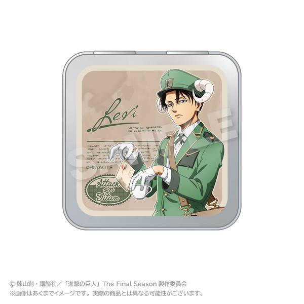 【3月予約】進撃の巨人 コレクション缶ケース おとどけメェるver.(描き下ろし) リヴァイ キャラグッズ 4573676452665