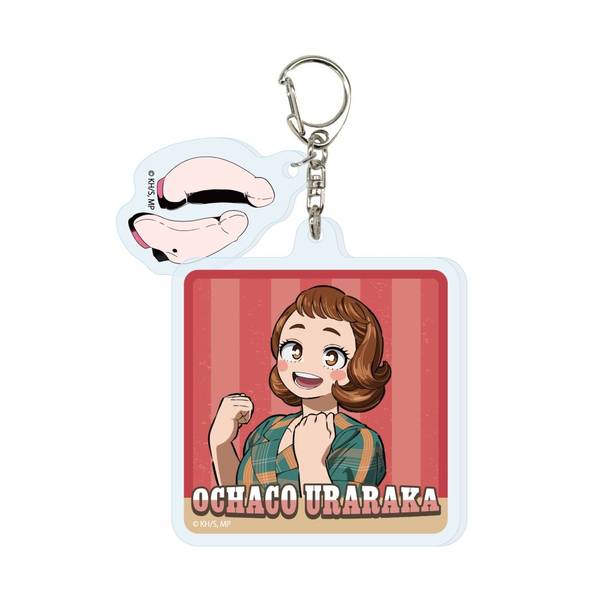 【11月予約】僕のヒーローアカデミア 2連アクリルキーホルダー 麗日お茶子 アメリカンレトロVer. キャラグッズ 4573689786825