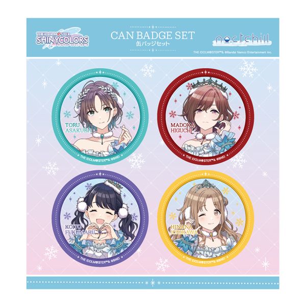 【4月予約】アイドルマスター シャイニーカラーズ 描き下ろし缶バッジ4個セット スノーマジックver. キャラグッズ 4573699584381