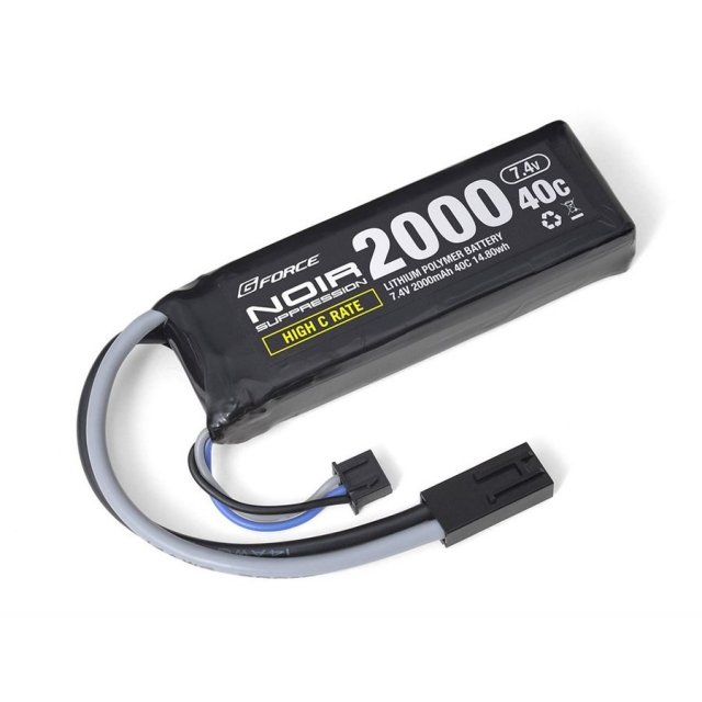 ジーフォース Noir Suppression LiPo 7.4V 2000mAh 40C ミニS互換サイズ トイガンパーツ GFG934