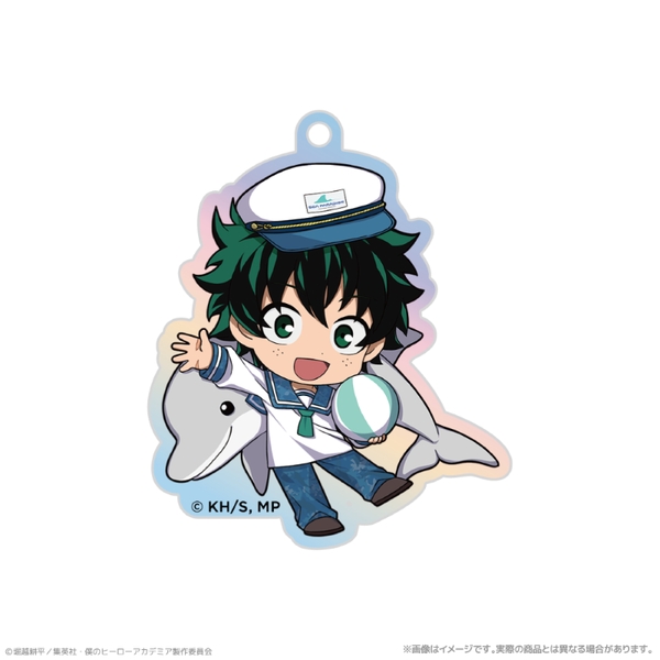 アニメ『僕のヒーローアカデミア』 オーロラアクリルキーホルダー_緑谷出久 海の生きものたちと一緒にPLUS ULTRA