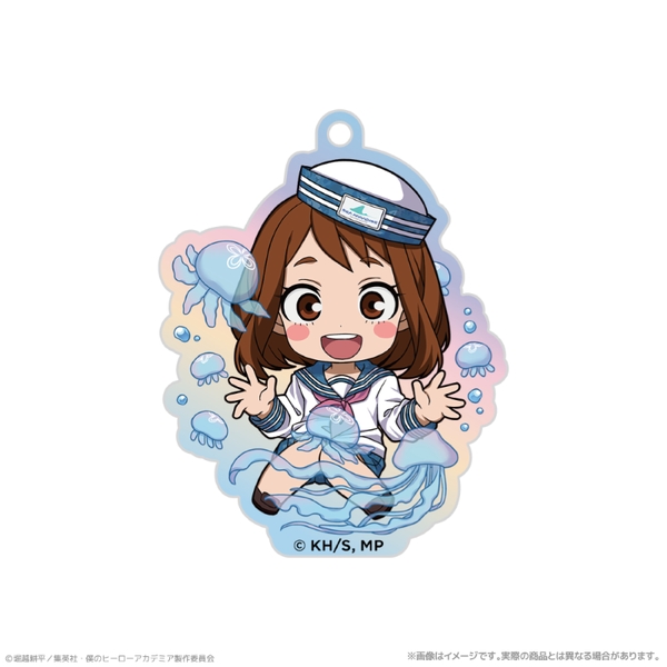 アニメ『僕のヒーローアカデミア』 オーロラアクリルキーホルダー_麗日お茶子 海の生きものたちと一緒にPLUS ULTRA
