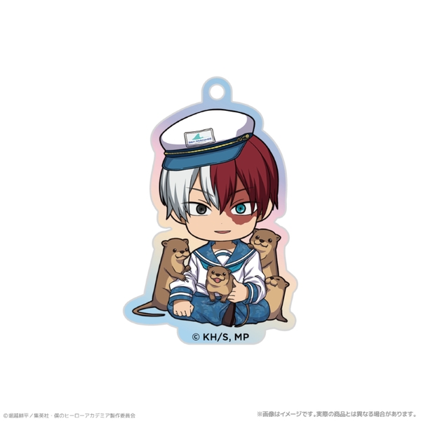 アニメ『僕のヒーローアカデミア』 オーロラアクリルキーホルダー_轟焦凍 海の生きものたちと一緒にPLUS ULTRA