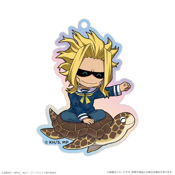 アニメ『僕のヒーローアカデミア』 オーロラアクリルキーホルダー_オールマイト 海の生きものたちと一緒にPLUS ULTRA