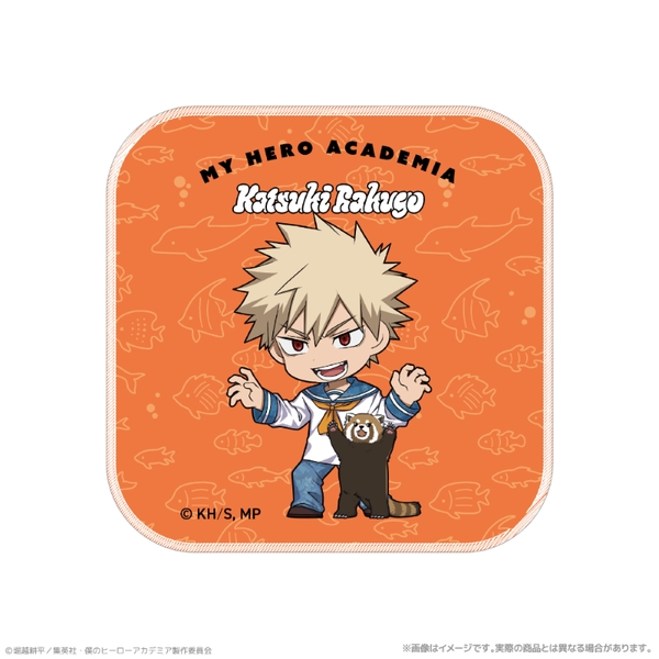 アニメ『僕のヒーローアカデミア』 ハンドタオル_爆豪勝己 海の生きものたちと一緒にPLUS ULTRA