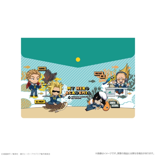 エンベロープケース_オールマイト＆相澤消太＆プレゼント・マイク＆ホークス 海の生きものたちと一緒にPLUS ULTRA