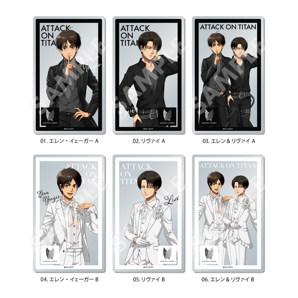 進撃の巨人 Black & White ver. アクリルカード /01 全6種 6個入BOX