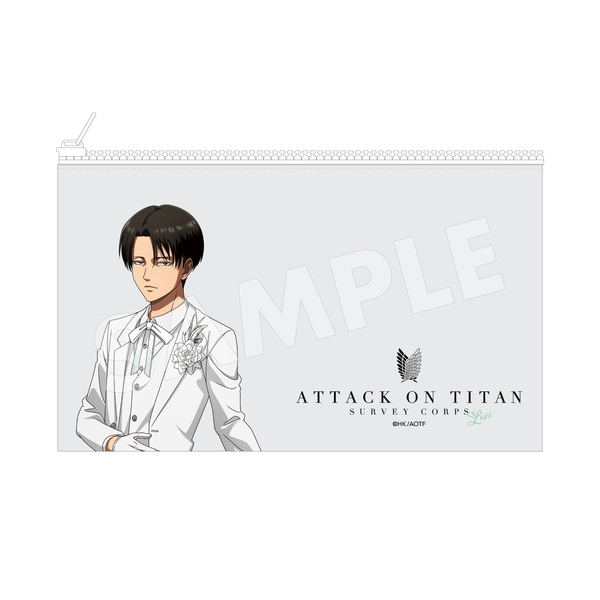 進撃の巨人 Black & White ver. クリアポーチ /04 リヴァイ(White) (再販品)