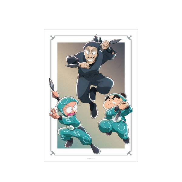 【6月予約】忍たま乱太郎 描き下ろしイラスト 集合A みんなで鍛練の段ver. A3マット加工ポスター キャラグッズ 4582711667247