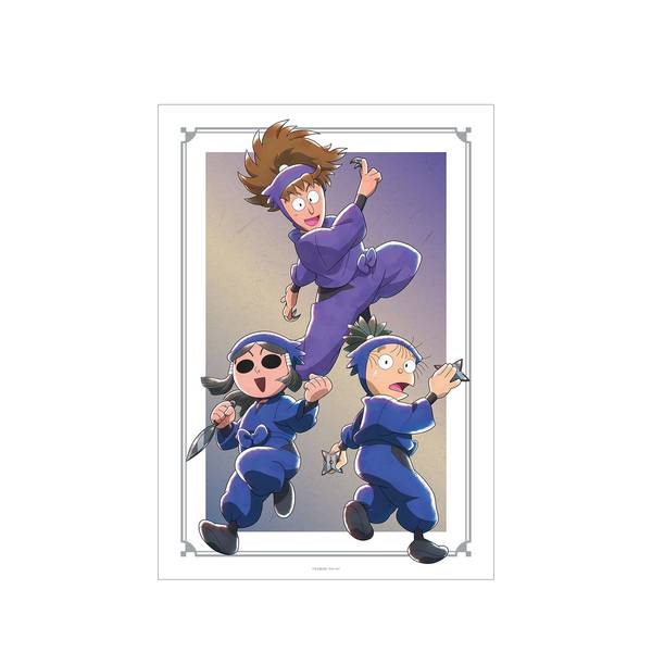 【6月予約】忍たま乱太郎 描き下ろしイラスト 集合C みんなで鍛練の段ver. A3マット加工ポスター キャラグッズ 4582711667254