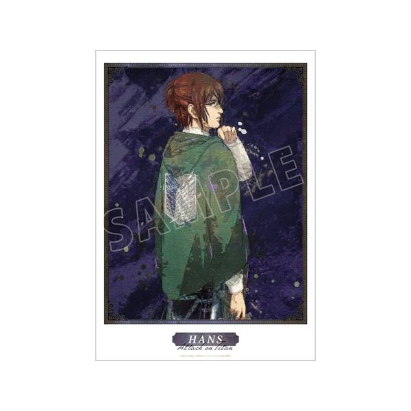 【5月予約】進撃の巨人描き下ろし ハンジ 戦う背中ver.grunge CANVAS A3マット加工ポスター キャラグッズ 4582711864035