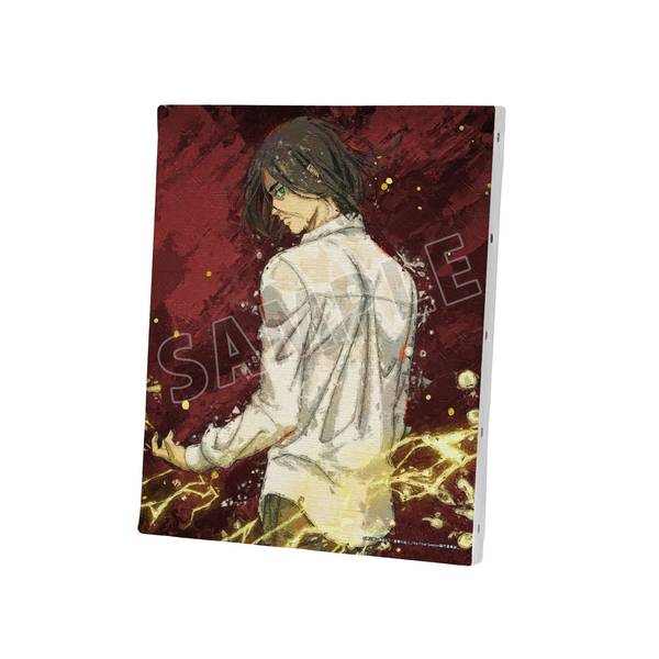 【5月予約】進撃の巨人描き下ろし エレン 戦う背中ver.grunge CANVAS キャンバスボード キャラグッズ 4582711864066
