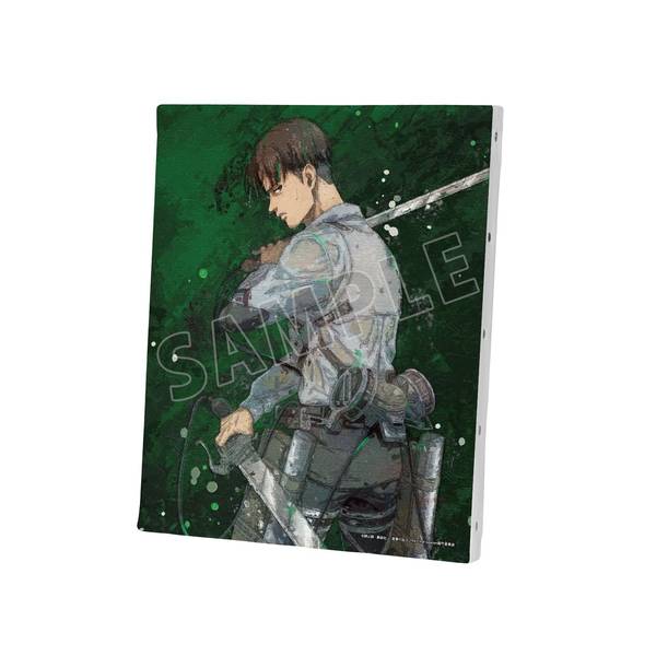 【5月予約】進撃の巨人描き下ろし リヴァイ 戦う背中ver.grunge CANVAS キャンバスボード キャラグッズ 4582711864097