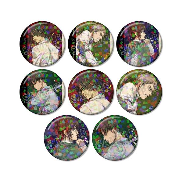 【5月予約】進撃の巨人描き下ろし 戦う背中ver.トレーディング grunge CANVAS ホログラム缶バッジ 8個入BOX キャラグッズ 4582711864134